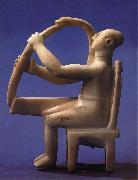 Seated Harp Player unknow artist